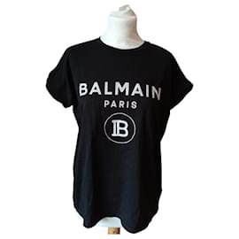 Camiseta Balmain de algodón negra