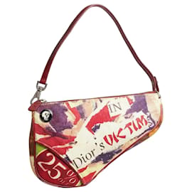 DIOR John Galliano Edizione Limitata Vintage Victim Borsa Saddle Piccola in Cristallo
