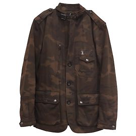  Ralph Lauren Camouflage-Print Field Jacket with Pockets in Brown Cotton