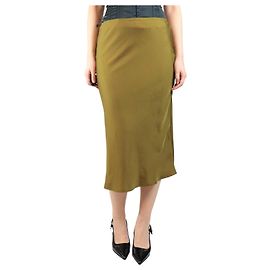 Soeur Gonna midi in satin khaki - taglia UK 8