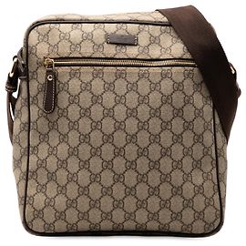 Borsa a tracolla Gucci GG Supreme marrone