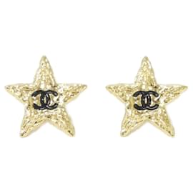 Chanel ABC947 Black Stud Earrings