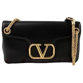 Borsa a tracolla con borchie e logo - Valentino