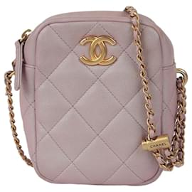 Chanel Mini borsa a tracolla My Perfect in pelle caviar con logo CC