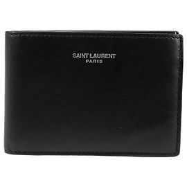 Saint Laurent Cartera Slim con Logo