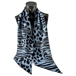 Sciarpa Burberry Prorsum – 100% Seta – stampa animale ibrida