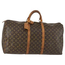 LOUIS VUITTON Monogram Keepall 60 Boston Tasche M41422 LV Auth 160191