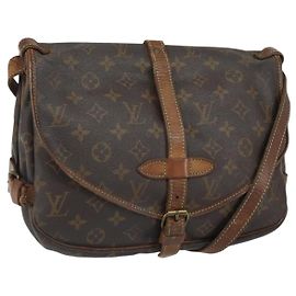 LOUIS VUITTON Borsa a Spalla Monogram Saumur 30 M42256 LV Auth hk3284