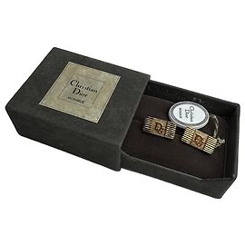 Pañuelos de acero vintage Dior plata oro
