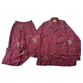 Vintage Etro Paisley Monogramm Twin Set Lila L