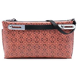 LOEWE Borsa Missy in pelle Anagram Repeat arancione piccola