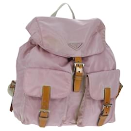 Zaino PRADA in nylon rosa argento autentico 161509