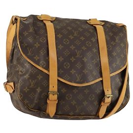 LOUIS VUITTON Bolso de Hombro Monogram Saumur 43 M42252 LV Auth 159000