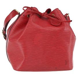 LOUIS VUITTON Borsa a Spalla Petit Noé Epi Rossa M44107 LV Auth 161161