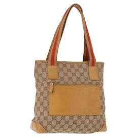 Gucci Borsa tote in tela GG Sherry Line beige 019 0402 1705 Auth 161406