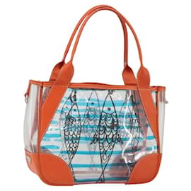 PRADA Borsa a Mano in Vinile Trasparente Argento Autentica 161719 - Prada