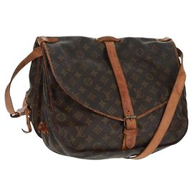 LOUIS VUITTON Bolso de Hombro Monogram Saumur 35 M42254 LV Auth 161371