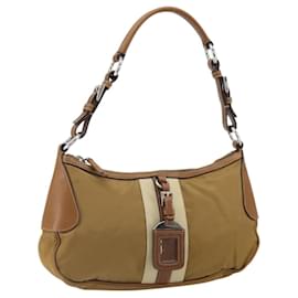 Borsa a Spalla PRADA Nylon Beige Argento Autentica 162978 - Prada
