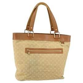 LOUIS VUITTON Borsa Tote Mini Lucille GM Monogram Beige M92683 LV Auth 161105