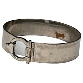 Bracciale in metallo vintage Salvatore Ferragamo argento