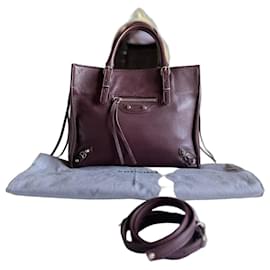 Borsa a mano in pelle Balenciaga City Mini Papier A4