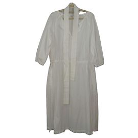 Abito in cotone bianco con cintura Escada Sport per donne