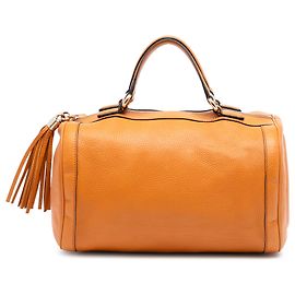 Gucci Orange Medium Pebbled Kalbsleder Soho Boston Tasche