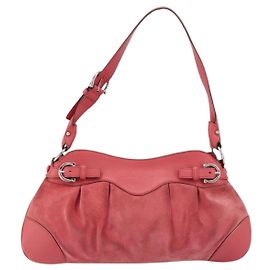 Borsa a Spalla Gancini in Pelle Scamosciata Salvatore Ferragamo