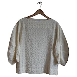 Autre Marque Blusa Loreak Mendian Zuri seersucker ecru