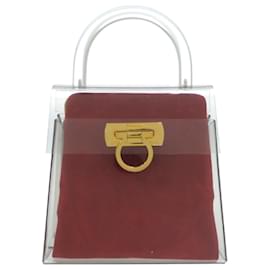 Borsa a mano in acrilico e metallo Gancini di Salvatore Ferragamo