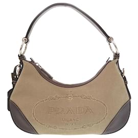 Borsa a Spalla Prada Marrone e Khaki