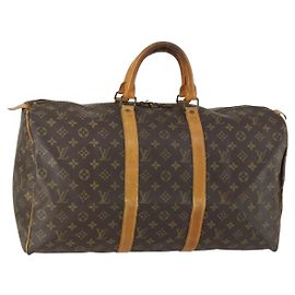 LOUIS VUITTON Monogram Keepall 50 Boston Tasche M41426 LV Auth 159270