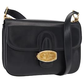 Céline Borsa a Spalla CELINE in Pelle Blu Navy Oro Auth 160702