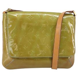 LOUIS VUITTON Monogram Vernis Thompson Street Bag Baby Blue M91009 Auth 161062