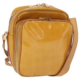 LOUIS VUITTON Borsa Wooster Monogram Vernis Giallo Lime M91075 LV Auth 161506