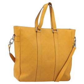 LOUIS VUITTON Borsa Damier Infini Neo Tadao 2way Gialla N41228 LV Auth 161769