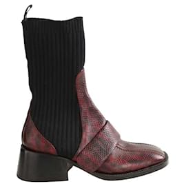 Botas de Cuero Burdeos - Chloé