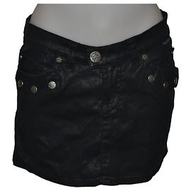 Victoria Beckham Mini Kleid aus Baumwolle Schwarz