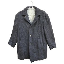 Autre Marque La Redoute Wool Overcoat Dark Grey