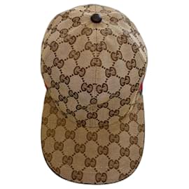 Cappellino Gucci GG Supreme Marrone in Tela e Pelle