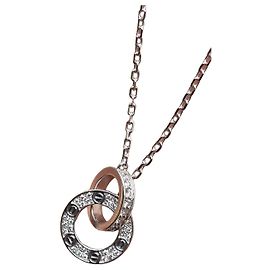 Collana con pendente Love Cartier in oro bianco 18 kt e diamanti