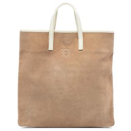 LOEWE Braune Anagramm Wildleder Tote