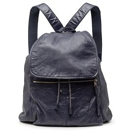Balenciaga Blaue Lammleder Motocross Klassischer Reiserrucksack