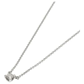 Tiffany & Co Collana con diamante solitario quadrato Tiffany