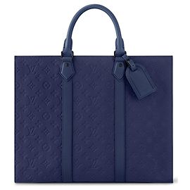 Louis Vuitton Sac Plat 24H Azul Cuero Taurillon Monogram