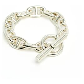 Bracciale Hermès Chaine d'Ancre GM Taglia S M Argento Maxi Catena