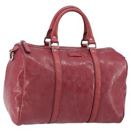 Borsa Boston in PVC GG di GUCCI, rosa e argento, 193603 Auth 163268