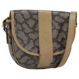 Borsa a Spalla in Pelle Marrone SAINT LAURENT Auth bs32279