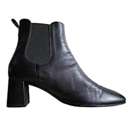 Autre Marque Botines Fam Italy de piel negros