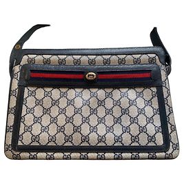 Borsa a mano Gucci in pelle Rossa Blu Crema